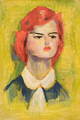 Lot 45 - Levy (Emmanuel, 1900-1986). Girl with the Red Hair, watercolour on paper