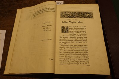 Lot 381 - Virgil. The Works of Publius Virgilius Maro, by John Ogilby, 1654
