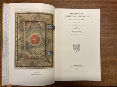Lot 424 - Binding - Clarkson (Christopher, 1938-2017). Bindings in Cambridge Libraries, by G. D. Hobson, 1929