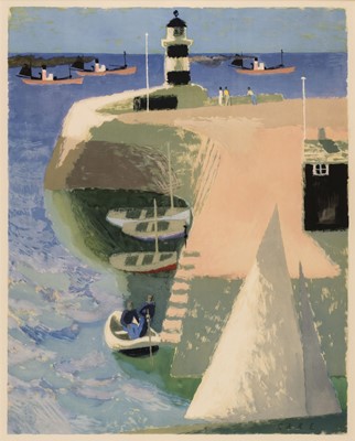 Lot 421 - Clifford & Rosemary Ellis. Teignmouth, lithograph, plus works by Geoffrey Elliot and Paul Beck