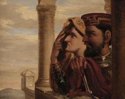 Lot 127 - Scott (David, 1806-1849). Macbeth and Lady Macbeth, sketch for a fresco