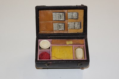 Lot 581 - Sewing. A Regency miniature sewing box, circa 1820s