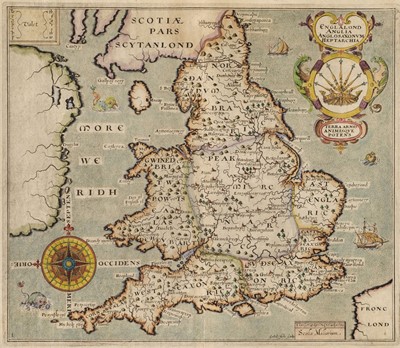 Lot 219 - Saxton (Christopher & Kip W. & Hole G.). Five County maps, [1607 - 37]