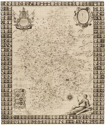 Lot 225 - Staffordshire. Plot (Robert). Map of Staffordshire, ]1686]