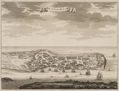 Lot 201 - Macao. Valentyn (Francois), De Stad Macao & Platte Grond vande Stadt Macao, 1726