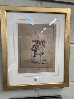 Lot 61 - Military Prints. A Private of the 3rd or Kings Own Dragoons, after Charles Hamilton Smith