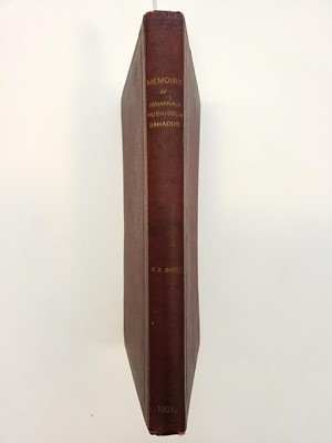 Lot 11 - Ghose (N. N.). Memoirs of Maharaja Nubkissen Bahadur, 1st edition, Calcutta: K. B. Basu, 1901
