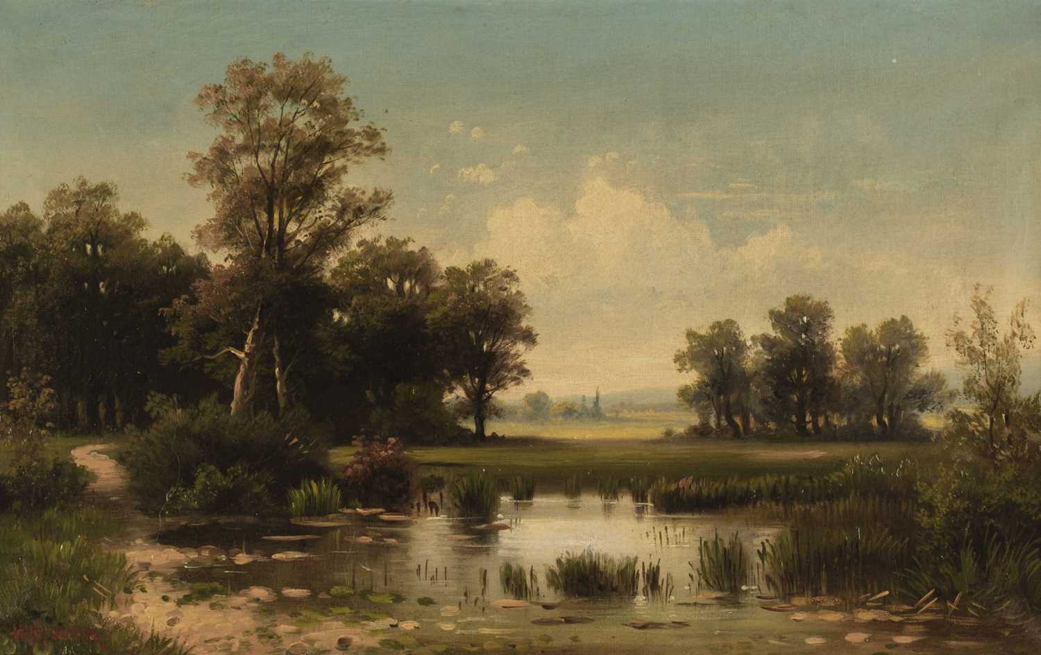 Lot 101 - Moser (H., 1840 - circa 1905). Pair of English Landscapes, oil on canvas