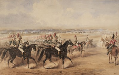 Lot 150 - Martens (Henry, 1790-1868). Charge of the Light Brigade, Balaklava, watercolour