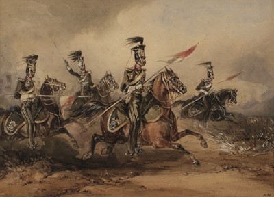 Lot 143 - Martens (Henry, 1790-1868). Fifth Dragoon Guards, a pair of watercolours