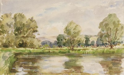 Lot 209 - De Glehn (Wilfred Gabriel, 1870-1951). English River Landscape, watercolour