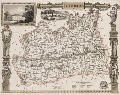 Lot 159 - British County Maps. A collection of approximately 315 maps of Southern Counties, 19th century