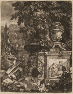 Lot 34 - Robinson (Robert, active 1674-1706). Classical Capriccio, mezzotint