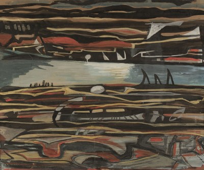 Lot 245 - Weissenborn (Helmuth, 1898-1982). Composition, gouache