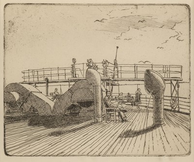 Lot 371 - Reeve (Russell Sidney, 1895-1970). On Deck, etching on paper, plus other works