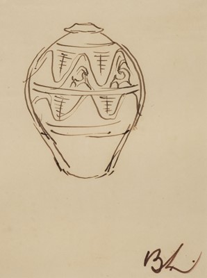 Lot 241 - Leach (Bernard Howell, 1887-1979). Design for a vase, ink on paper