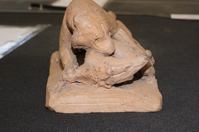 Lot 97 - Barye (Antoine-Louis, 1795-1875). Gavial attaqué par un tigre, circa 1840