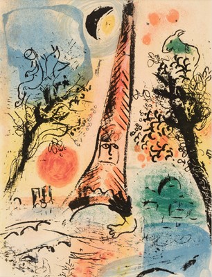 Lot 436 - Chagall (Marc, 1887-1985). Vision de Paris, colour lithograph