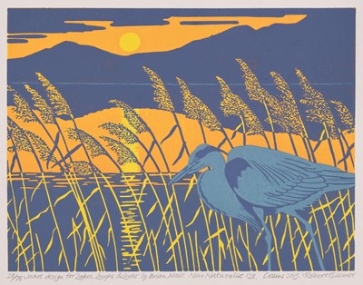 Lot 512 - Gillmor (Robert, 1936-2022). Lakes, Loughs & Lochs, original jacket design, linocut