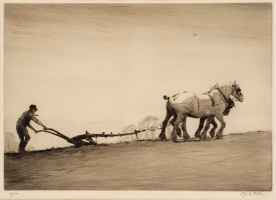 Lot 238 - Aldin (Cecil Charles Windsor, 1870-1935). Ploughing