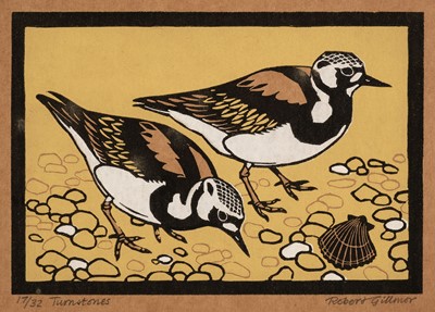 Lot 469 - Gillmor (Robert, 1936-2022). Turnstones, linocut