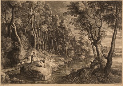 Lot 19 - Bolswert (Schelte Adamsz., 1576-1659). Forest Crossed by a Stream..., circa 1638..., and others