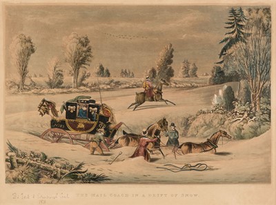 Lot 288 - Pollard (James). The Mail Coach in a Drift of Snow, 1825