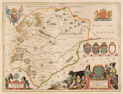 Lot 218 - Rutland. Blaeu (Johannes), Rutlandia Comitatus Rutland Shire, Amsterdam [1645 - 61]