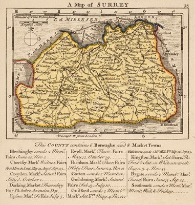 Lot 226 - Surrey. Kitchin Thomas & Jefferys Thomas), A Map of Surrey, circa 1787