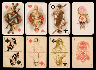 Lot 360 - Worldwide playing cards. Russian 'Historical' pack, Imperial Playing Card Factory, 1898, & 234 others