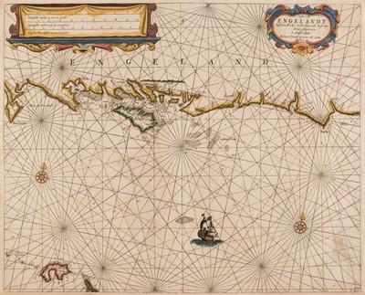 Lot 221 - Sea Charts. Jacobsz (aka Jacob Lootsman), De Custen van Engelandt..., Amsterdam: circa 1690