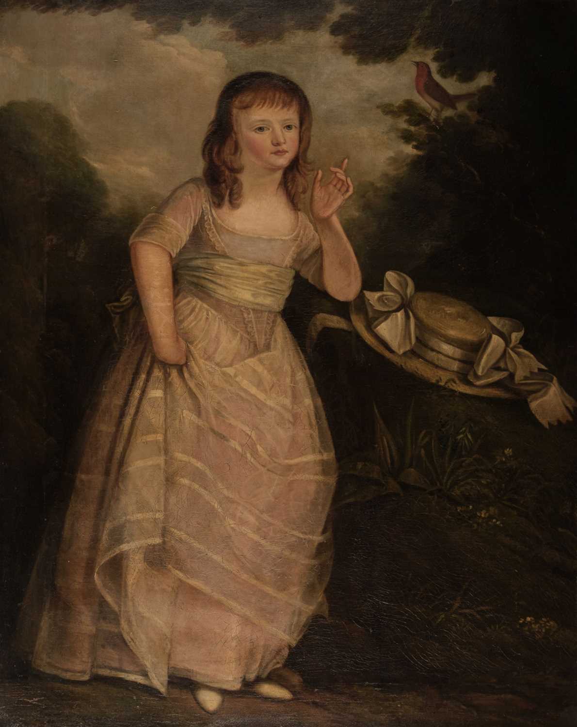 Lot 77 English School Portrait Of A Young Girl And lot-77-english-school-portrait-of-a-young-girl-and