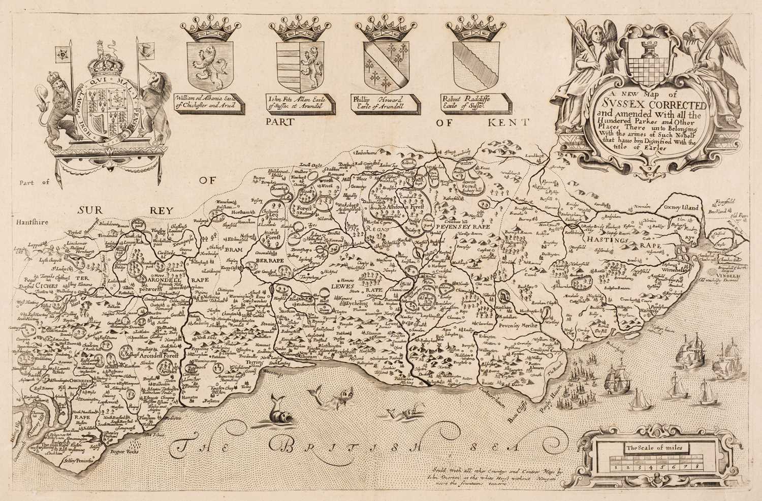 Lot 228 - Sussex. Overton (John), A New Map of Sussex