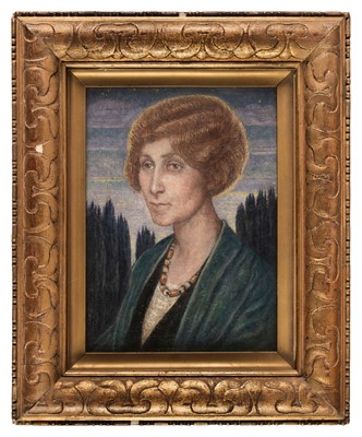 Lot 223 - Attributed to Reginald Francis Hallward (1858-1948). Portrait of a Young Woman, oil