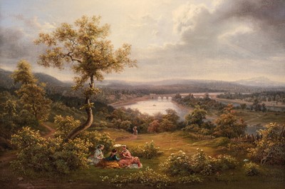 Lot 154 - Mayer (Auguste, 1834-1889). View of Meudon, Sevres and St. Cloud, 1870, oil