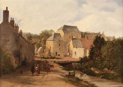 Lot 180 - Gifford (Robert, 1840-1905). Continental Village, oil on canvas