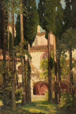 Lot 229 - Wellesley (Victor, 1876-1954). Cloisters of San Francesco, Assisi, 1923, oil