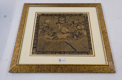 Lot 416 - Chinese. A goldwork rank badge, late Qing Dynasty