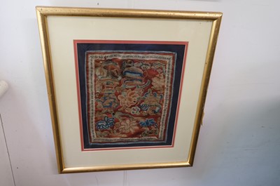 Lot 416 - Chinese. A goldwork rank badge, late Qing Dynasty