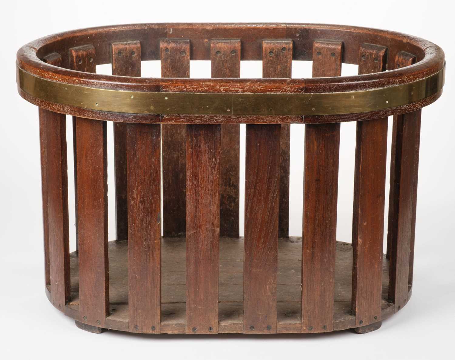 Lot 545 - Log Basket. A Victorian Oak Log Basket