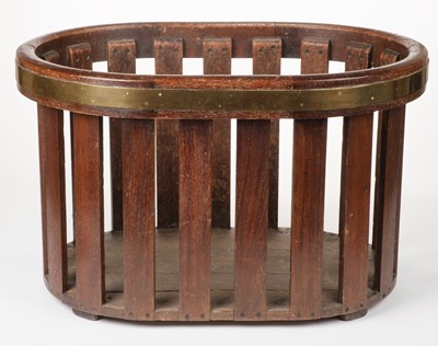 Lot 545 - Log Basket. A Victorian Oak Log Basket