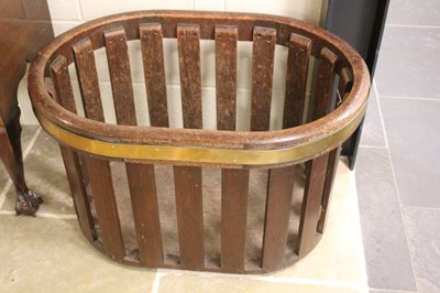 Lot 545 - Log Basket. A Victorian Oak Log Basket