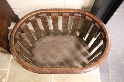 Lot 545 - Log Basket. A Victorian Oak Log Basket