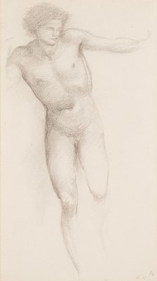 Lot 163 - Burne Jones (Edward, 1833-1898). Study for the figure of Perseus in The Rock of Doom