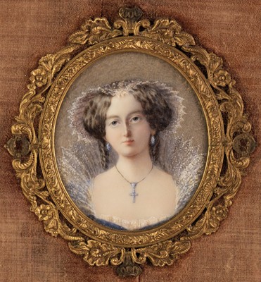 Lot 133 - Bligh (Theodosia Sophia, 1821-1898). Self Portrait, 1848, oval miniature watercolour