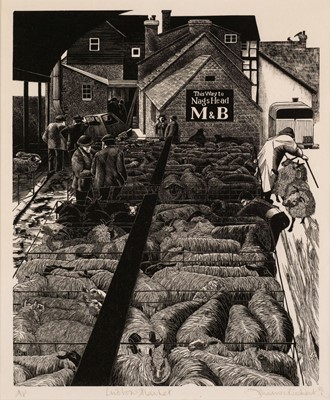 Lot 478 - Van Niekerk (Sarah, 1934-2018). Ludlow Market, 1986, wood engraving..., and others