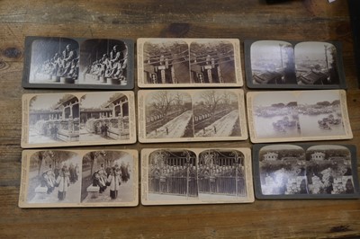 Lot 28 - China Through the Stereoscope. A near-complete set of 93 (of 100) stereo views