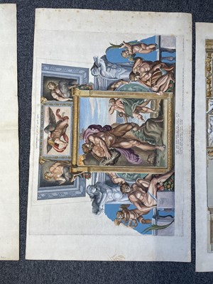 Lot 30 - Aquila (Pietro, 1650-1692). Ganymede, Polyphemus, Acis and Galatea, engraving after Carracci, circa 1674