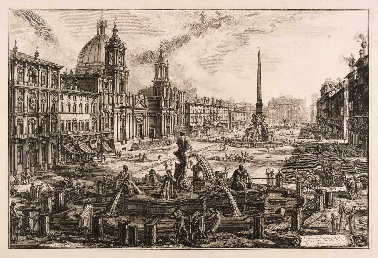 Lot 27 - Piranesi (Giovanni Battista, 1720-1778). Veduta di Piazza Navona..., 1773