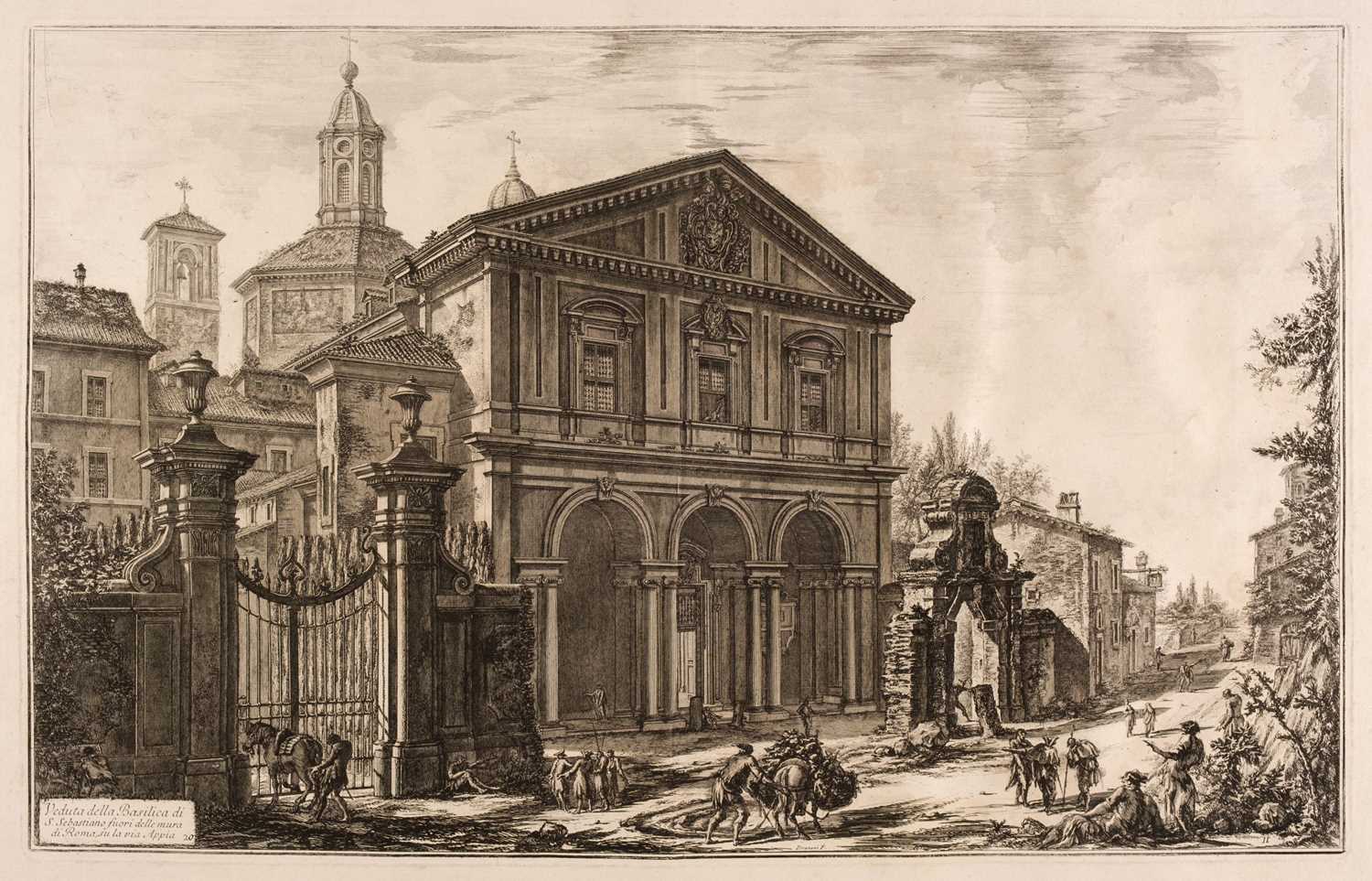 Lot 20 - Piranesi (Giovanni Battista, 1720-1778). Veduta della Basilica di S. Sebastiano..., 1750